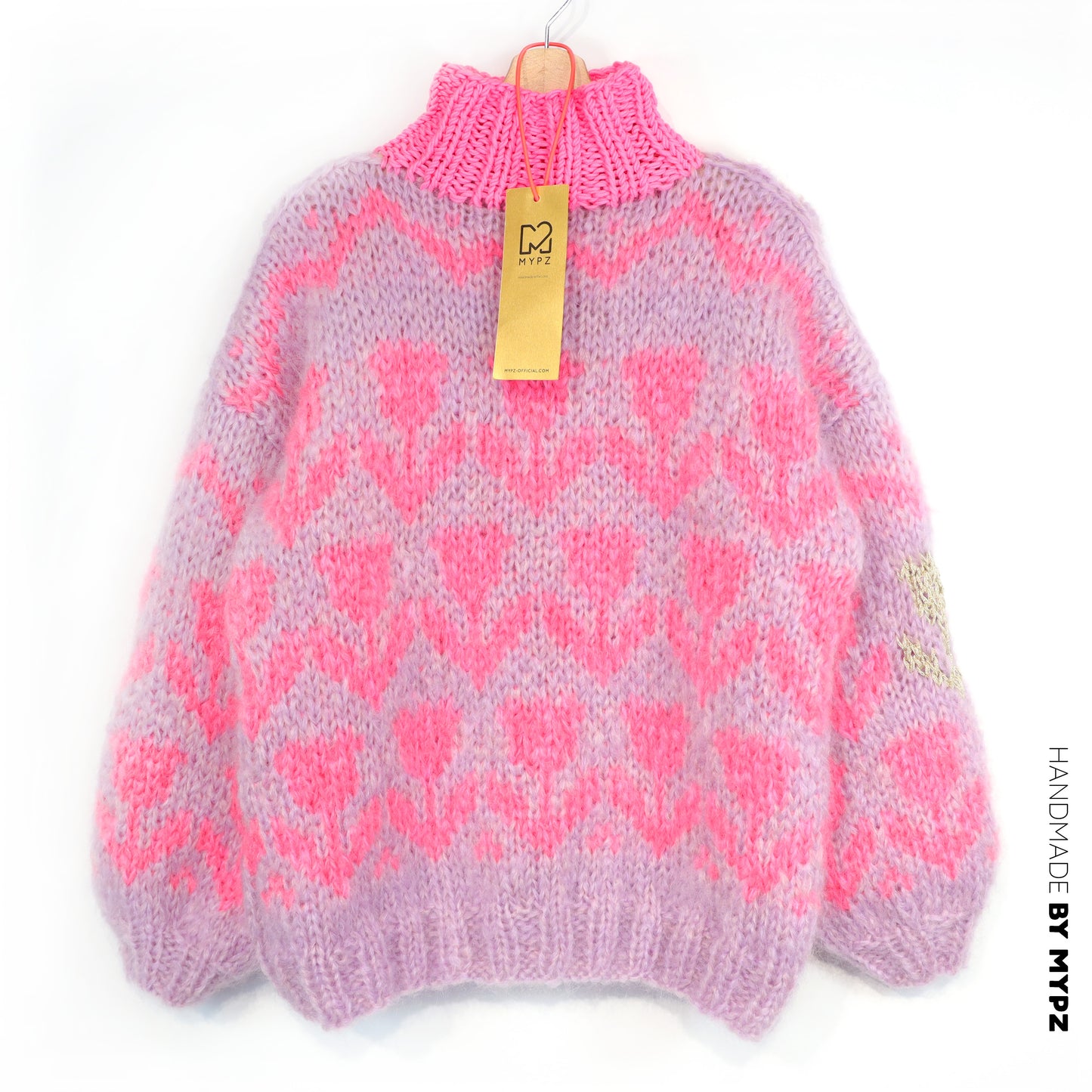 MYPZ Chunky Mohair Pullover Coral Tulips