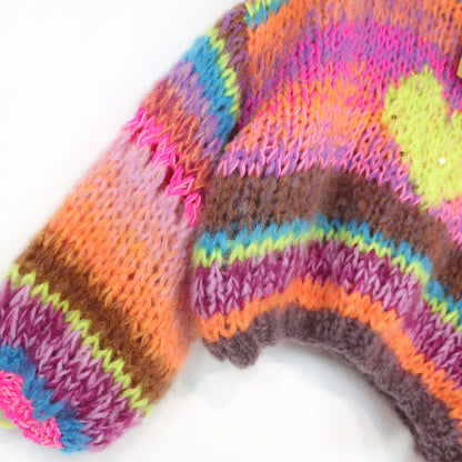 Knit pattern – MYPZ Short Chunky Pullover Neon Hearts No15 (ENG-NL-DE)