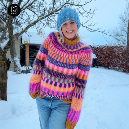 Strickset – MYPZ top-down sweater Boho Firefly No6 (ENG-NL-DE)