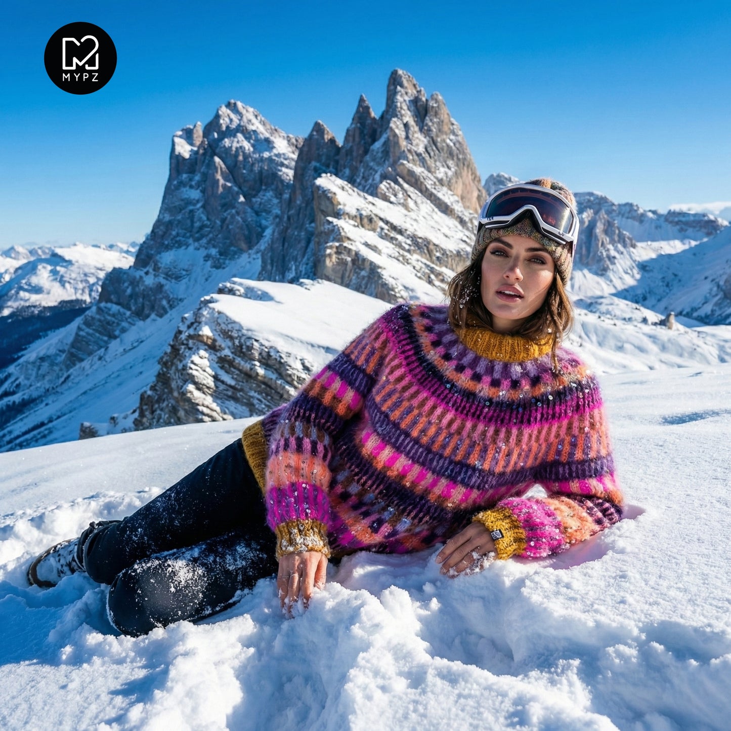 Strickset – MYPZ top-down sweater Boho Firefly No6 (ENG-NL-DE)