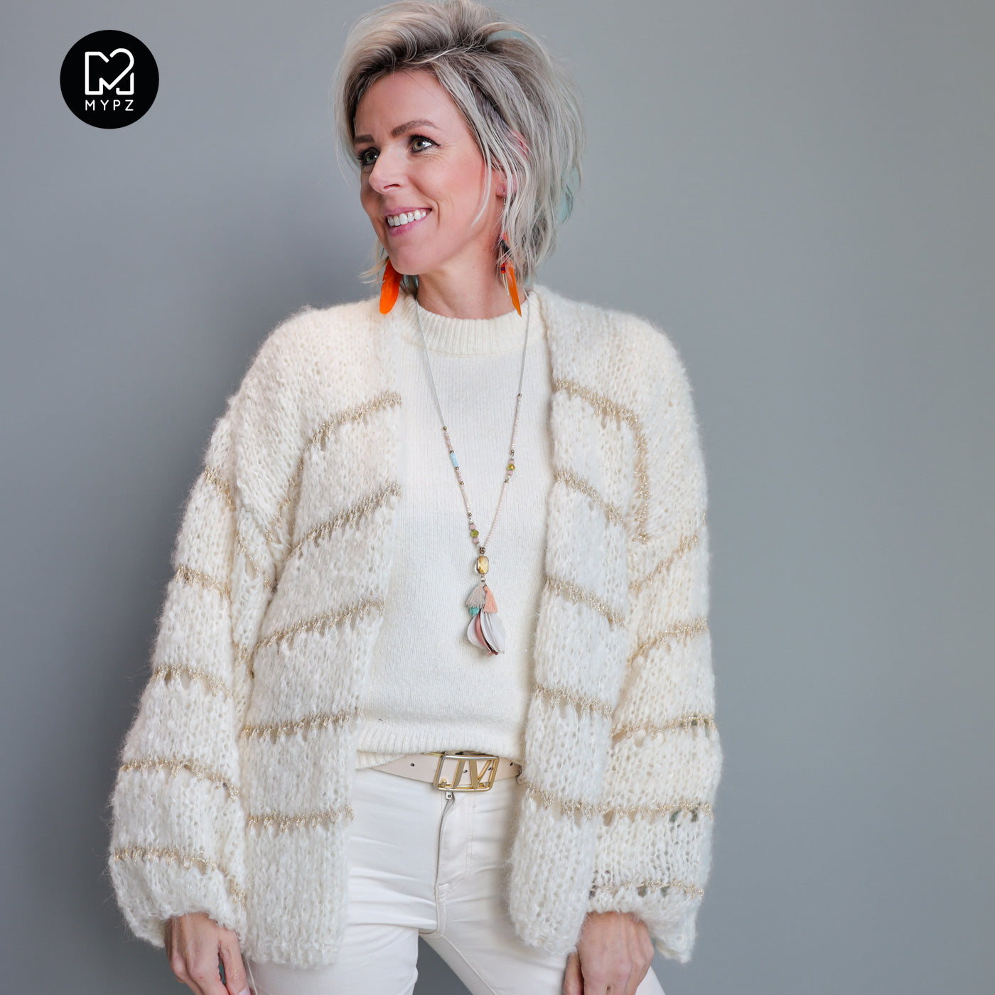 Knitting kit – MYPZ Light Alpaca-Silk Cardigan Glamour No10 (ENG-NL-DE)