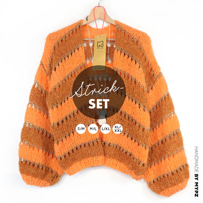 Strickset – MYPZ Light Alpaca Cardigan Golden Flow No10 (ENG-NL-DE)