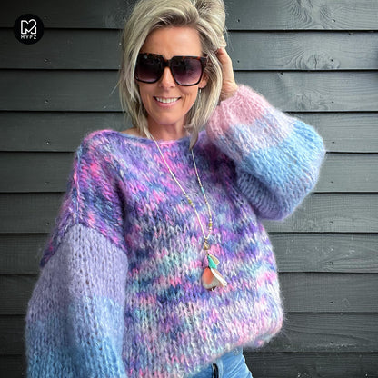 Strickset – MYPZ Basic Chunky Pullover Heliotrope No15 (ENG-NL-DE-FR-ES)