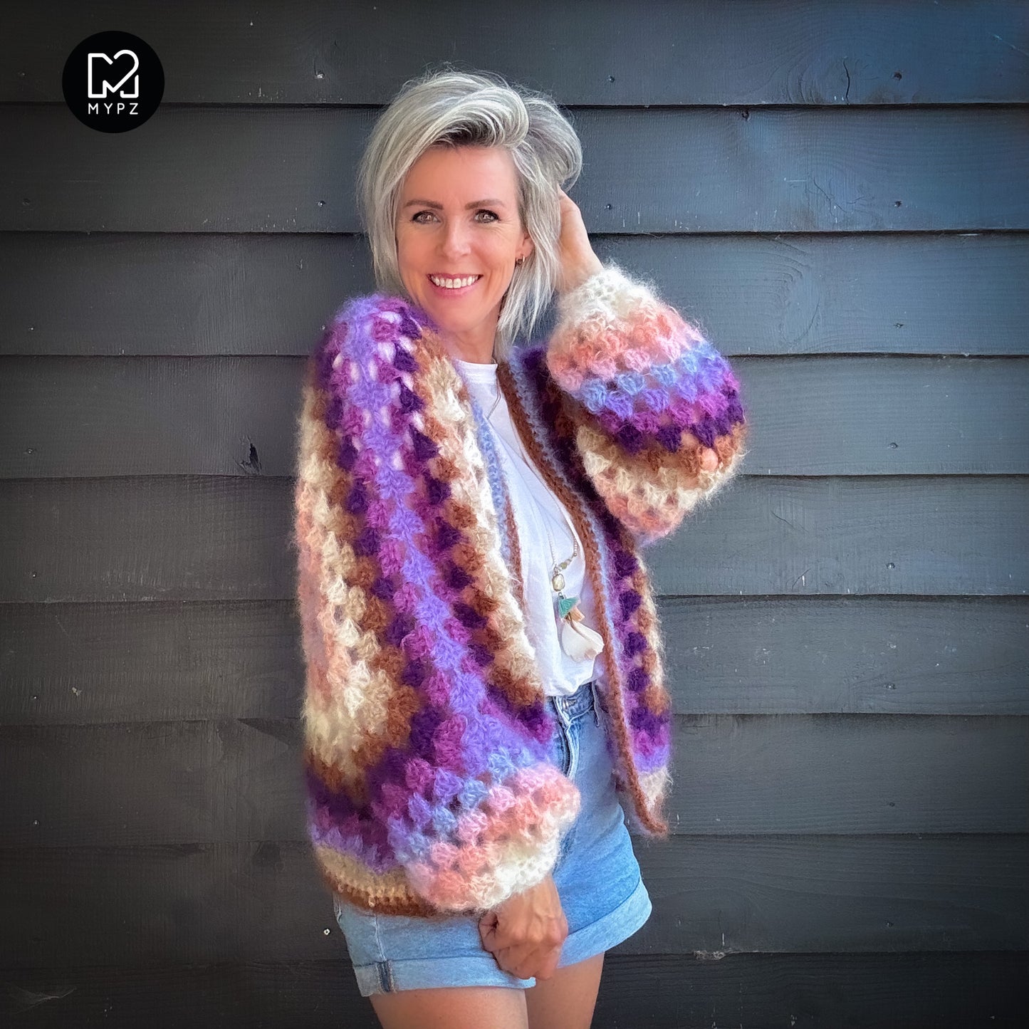 Häkelset - MYPZ Hexagon Cardigan Elise