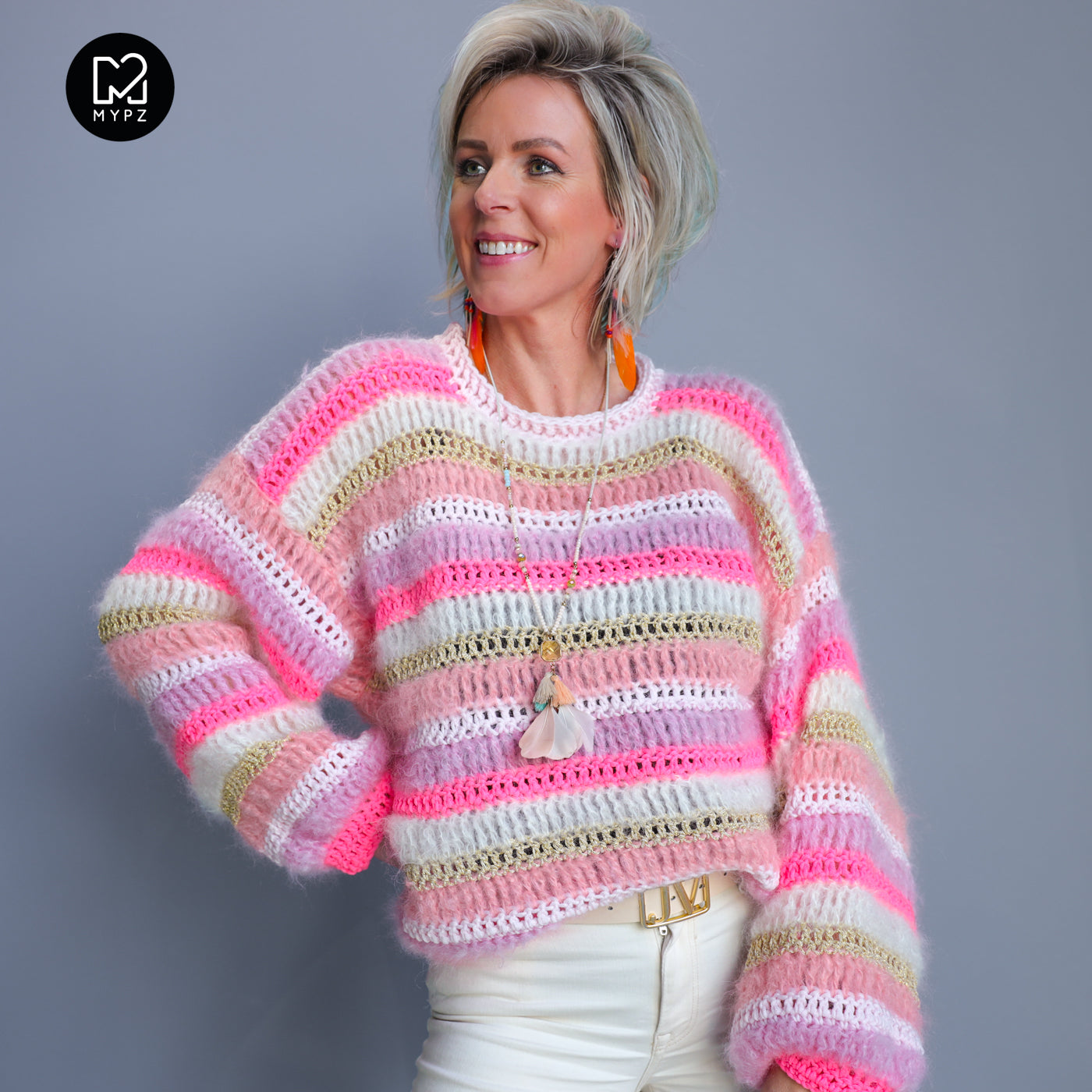 Häkelset – MYPZ Chunky mohair-merino pullover Jasmin (ENG-NL-DE)