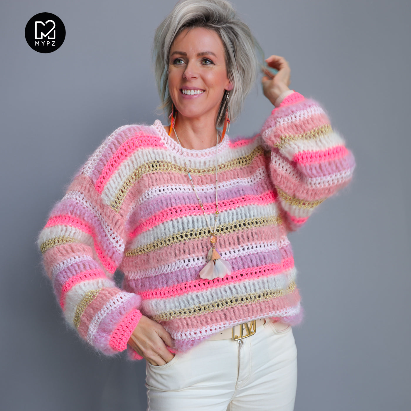 Häkelanleitung – MYPZ Chunky pullover Jasmin (ENG-NL-DE)