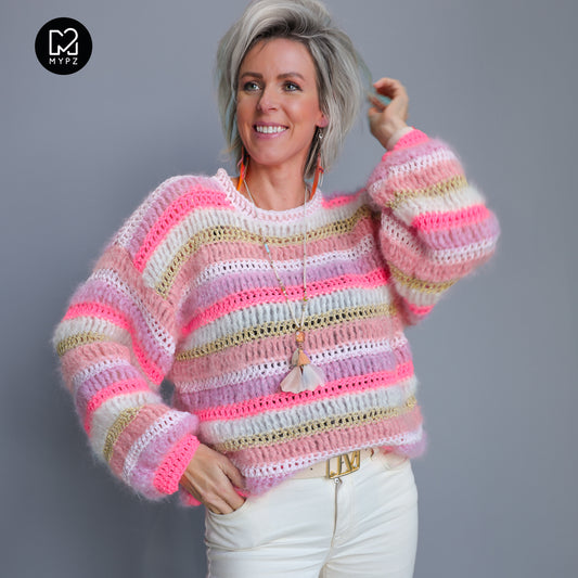 Häkelset – MYPZ Chunky mohair-merino pullover Jasmin (ENG-NL-DE)