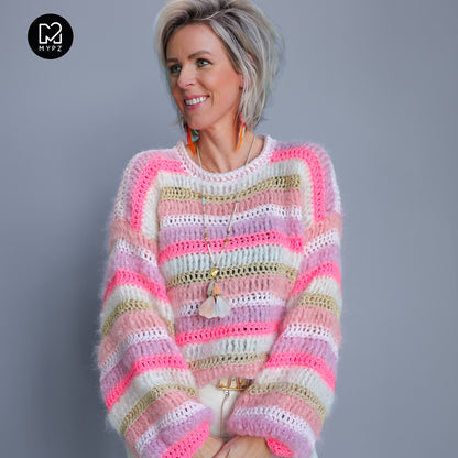 Häkelanleitung – MYPZ Chunky pullover Jasmin (ENG-NL-DE)