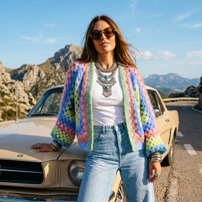 Häkelset - MYPZ Hexagon Cardigan Lemon Garden (ENG-NL-DE)