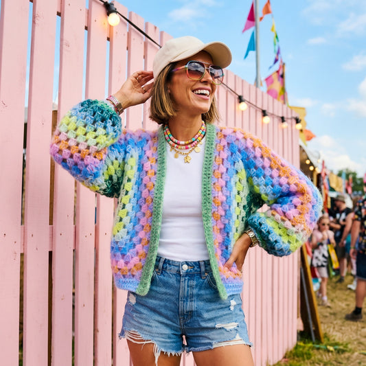 Häkelset - MYPZ Hexagon Cardigan Lemon Garden (ENG-NL-DE)