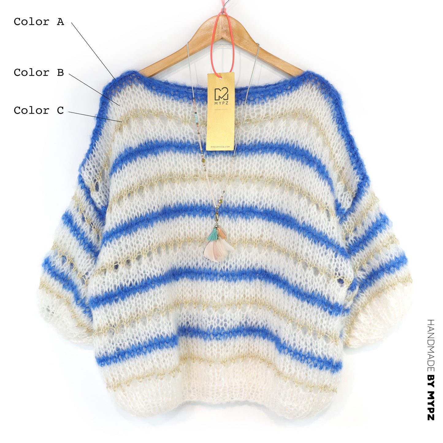Design Your Own Kit – Strickset MYPZ Light Mohair Striped Top No10 (ENG-NL-DE)