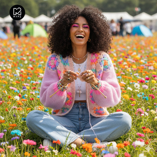 Häkelanleitung - MYPZ Granny square bomber cardigan Off White (ENG-NL-DE-ES)