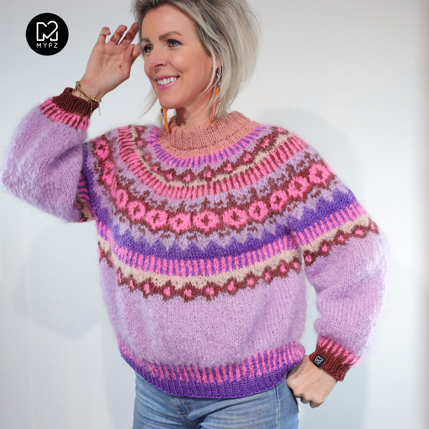 Knit pattern – MYPZ Nordic top-down sweater True Love No6 (ENG-NL-DE)