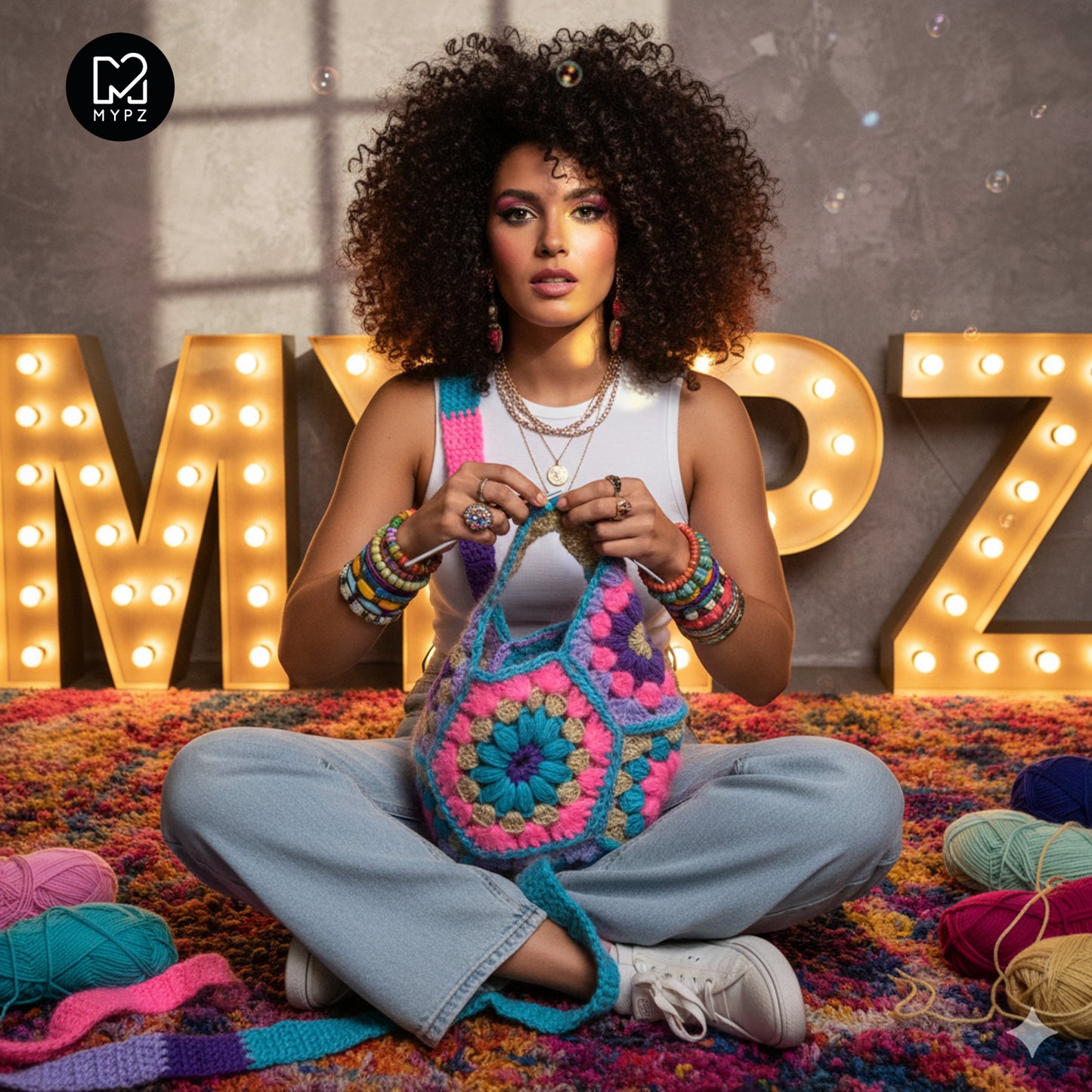 Häkelanleitung - MYPZ hexagon Tasche Pacha (ENG-NL-DE-ES)