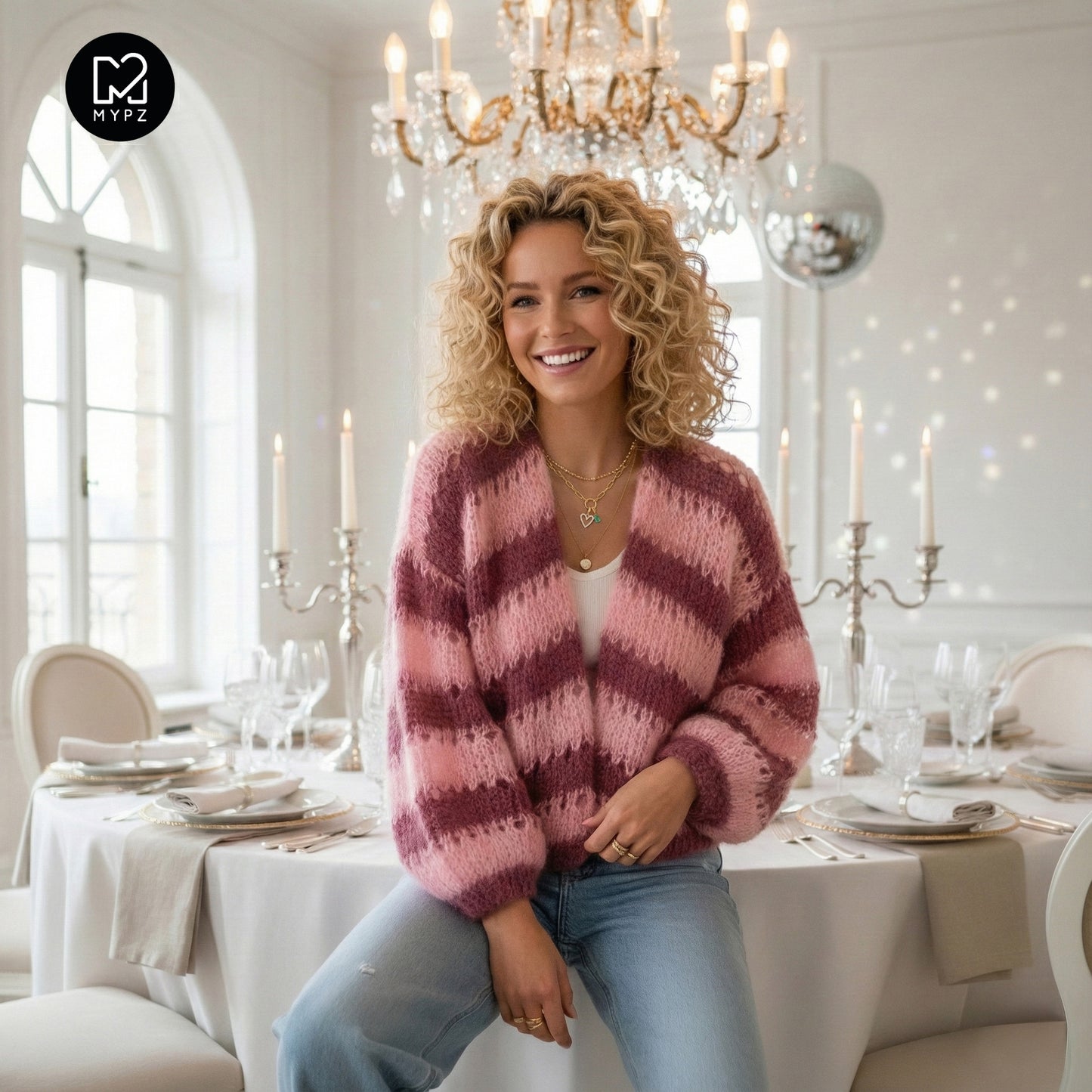 Strickset – MYPZ Short Light Mohair Cardigan Rose Burgundy No10 (ENG-NL-DE-FR-ES)