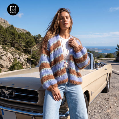 Strickset – MYPZ Light Mohair Cardigan Royal Coco Nr. 10 (ENG-NL-DE)
