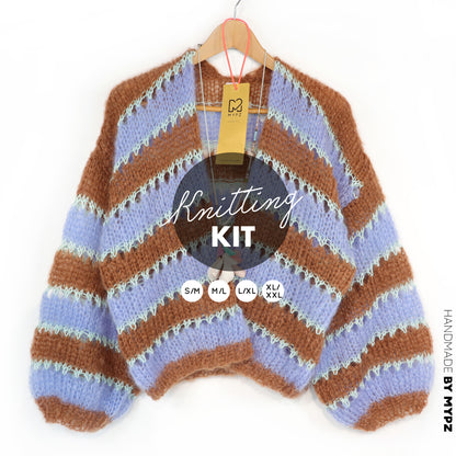 Strickset – MYPZ Light Mohair Cardigan Royal Coco Nr. 10 (ENG-NL-DE)