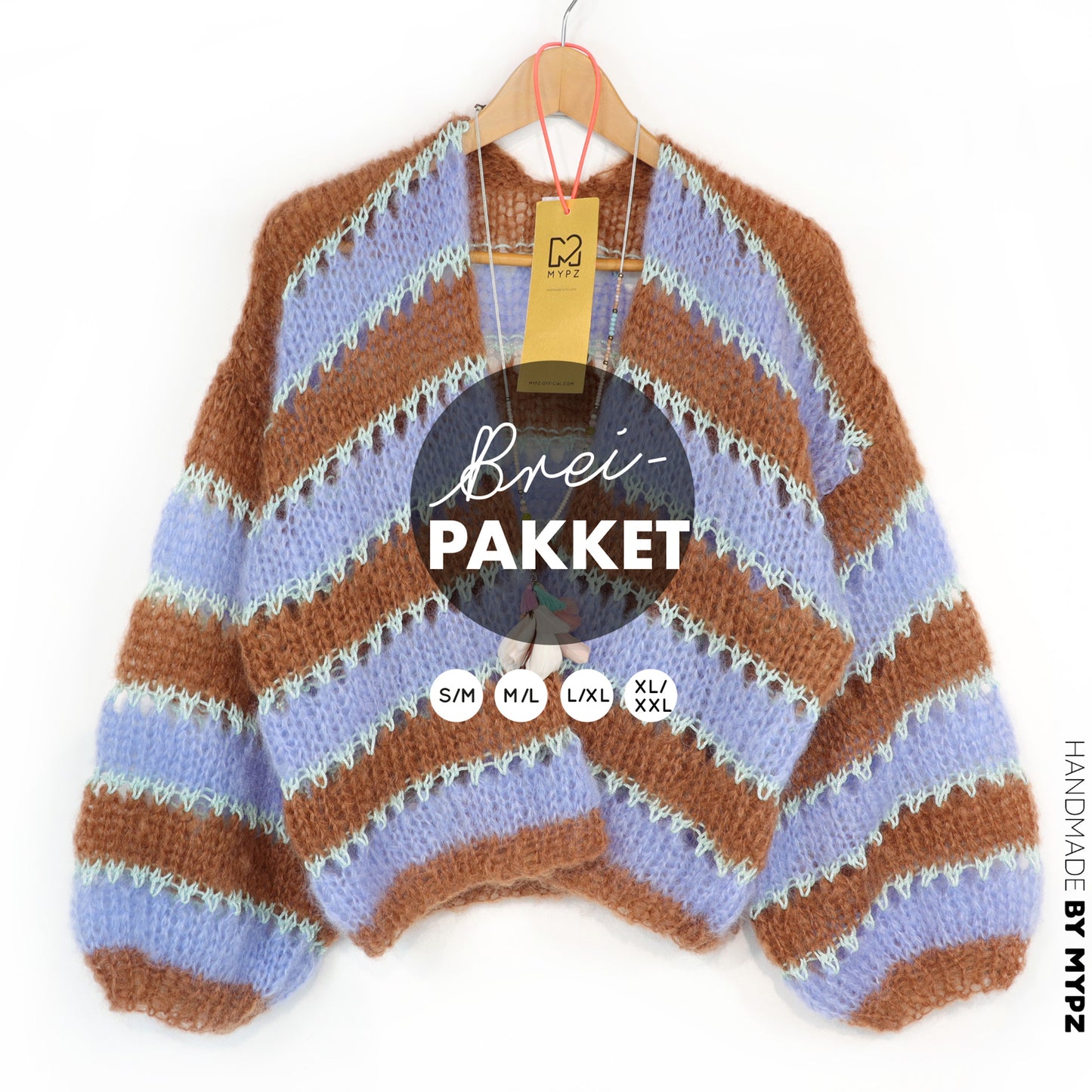 Strickset – MYPZ Light Mohair Cardigan Royal Coco Nr. 10 (ENG-NL-DE)