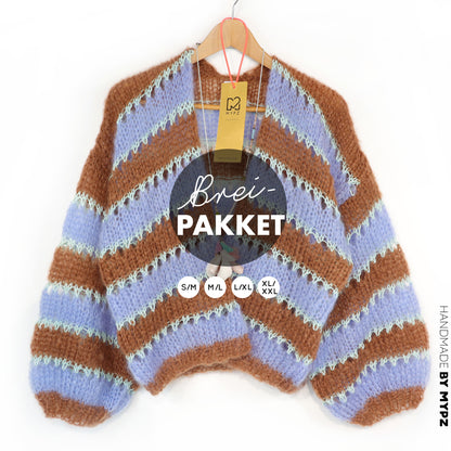 Strickset – MYPZ Light Mohair Cardigan Royal Coco Nr. 10 (ENG-NL-DE)