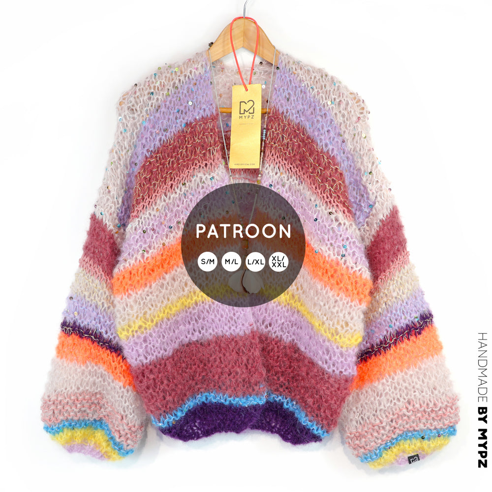 Strickanleitung – Light Mohair Cardigan Sasha No.12 (ENG-NL-DE)