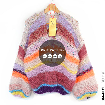 Strickanleitung – Light Mohair Cardigan Sasha No.12 (ENG-NL-DE)