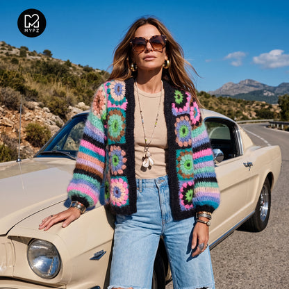 Häkelset - MYPZ Granny square mohair cardigan Treasure (ENG-NL-DE)
