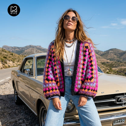 Häkelset – MYPZ Hexagon Mohair Cardigan Wild (ENG-NL-DE)