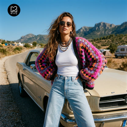 Häkelset – MYPZ Hexagon Mohair Cardigan Wild (ENG-NL-DE)