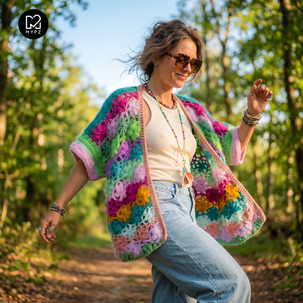 Häkelanleitung - MYPZ Wildflower cardigan (ENG-NL-DE-FR-ES)