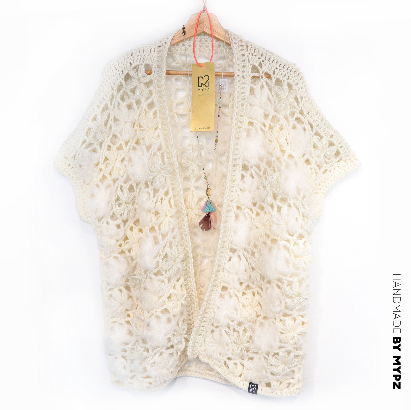 Häkelanleitung - MYPZ Wildflower cardigan Shades of White (ENG-NL-DE-FR-ES)