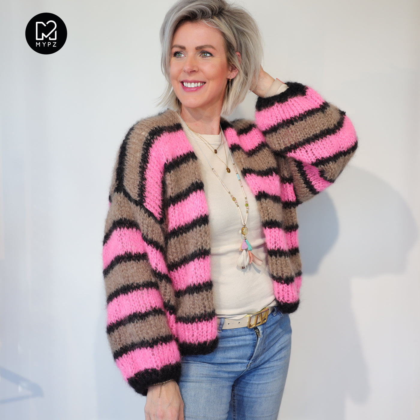 Strickanleitung – MYPZ Kurze Mohair Cardigan Zumy No10 (ENG-NL-DE)