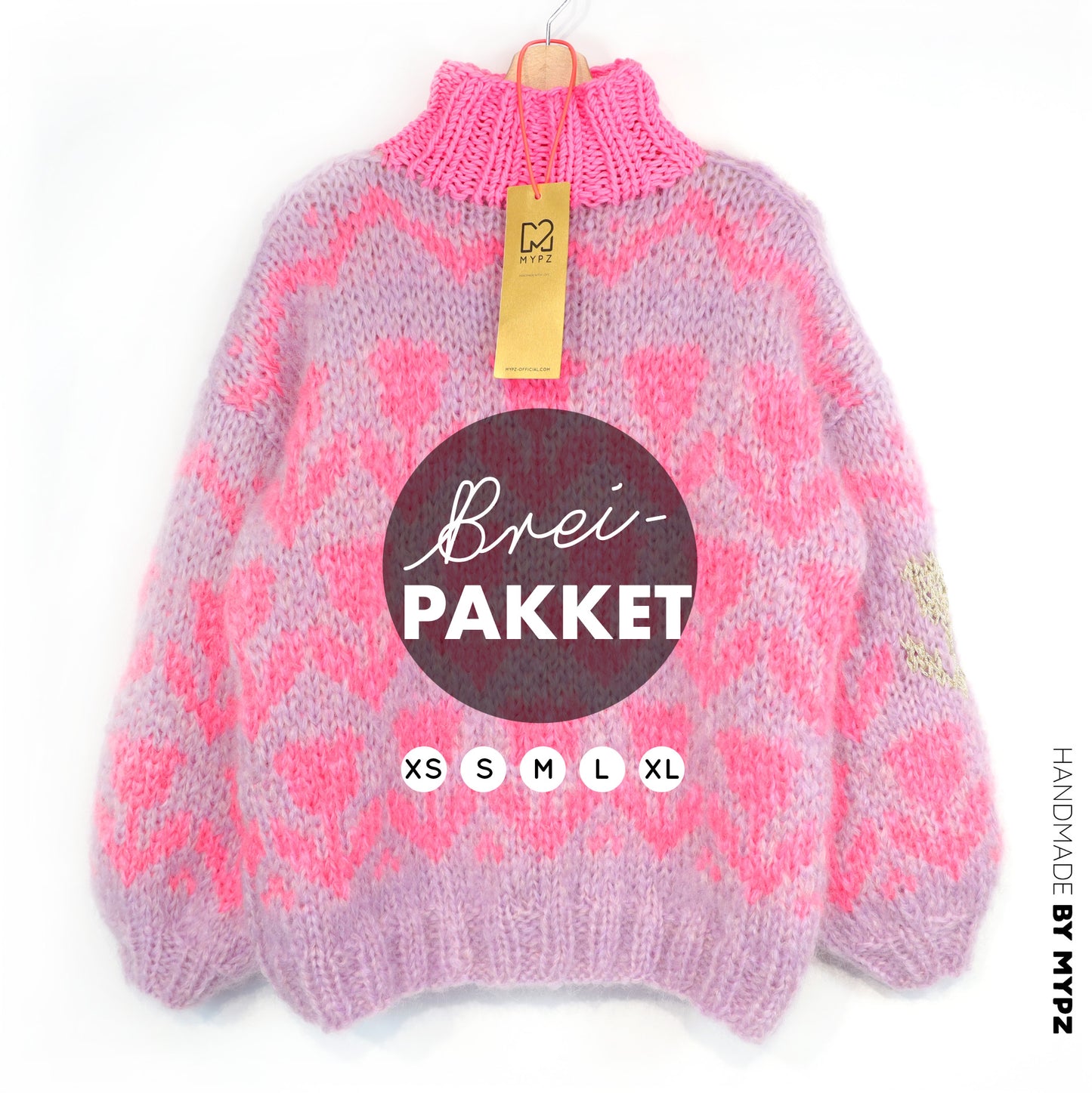 Strickset – MYPZ Chunky Mohair Pullover Coral Tulips No.9 (ENG-NL-DE)