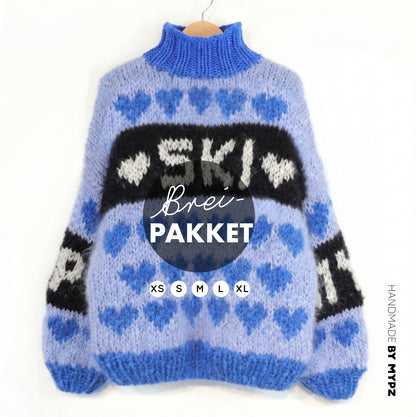 Strickset – MYPZ Chunky Mohair Pullover Alpine Blue No.9 (ENG-NL-DE)