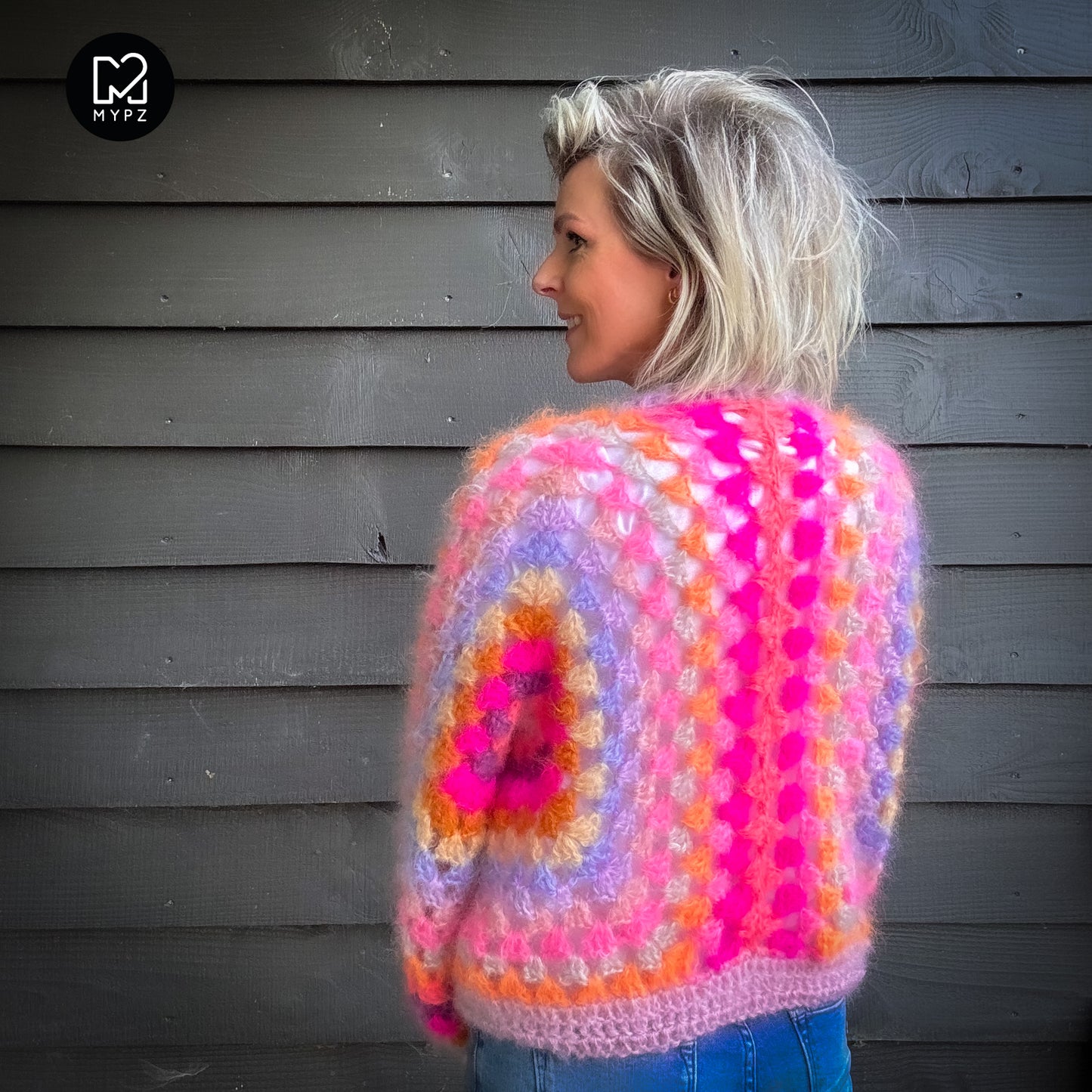 Crochet pattern - MYPZ Hexagon Cardigan Pink Vibes (ENG-NL-DE)