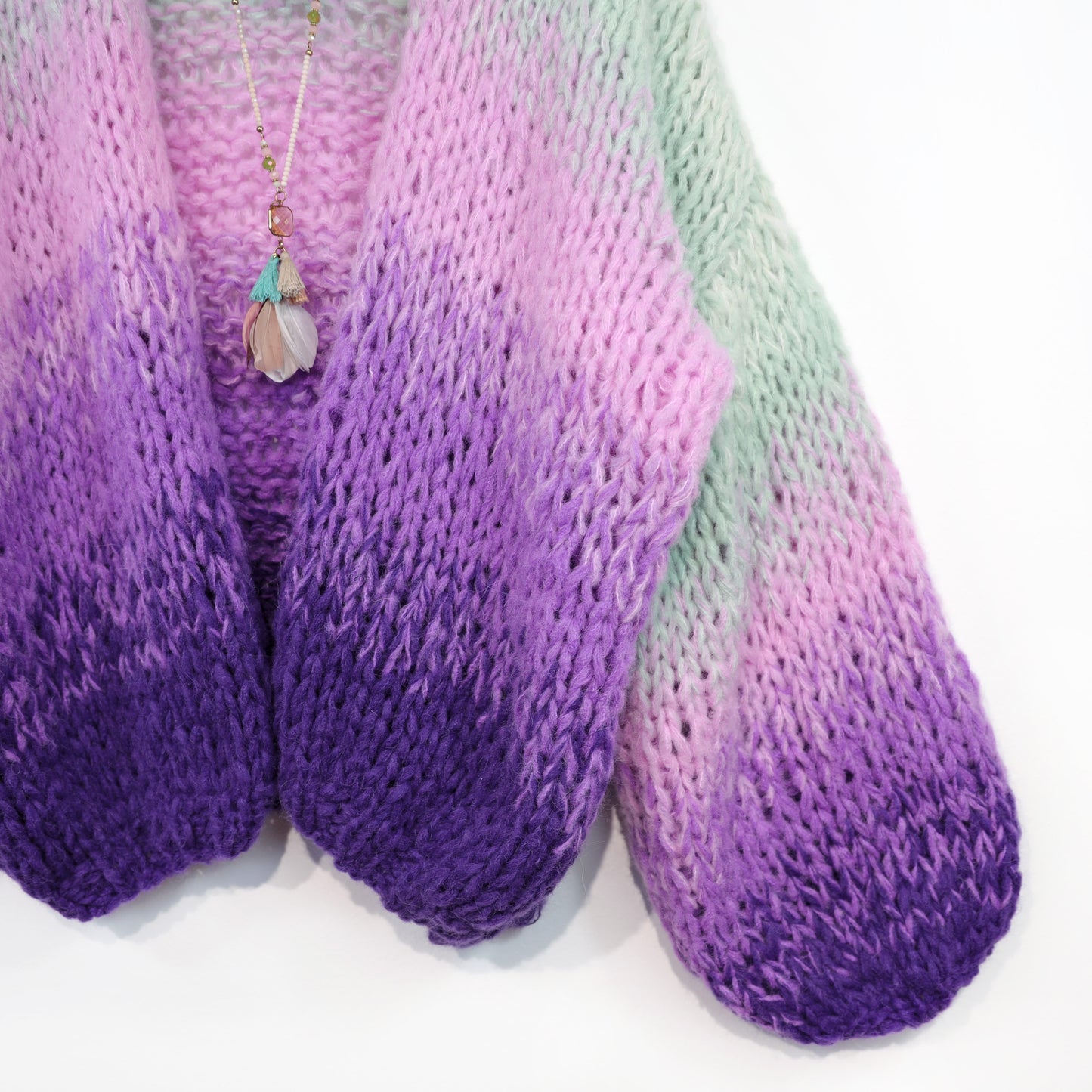 MYPZ Chunky Alpaca Cardigan Desert Bloom