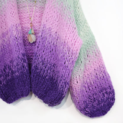 MYPZ Chunky Alpaca Cardigan Desert Bloom