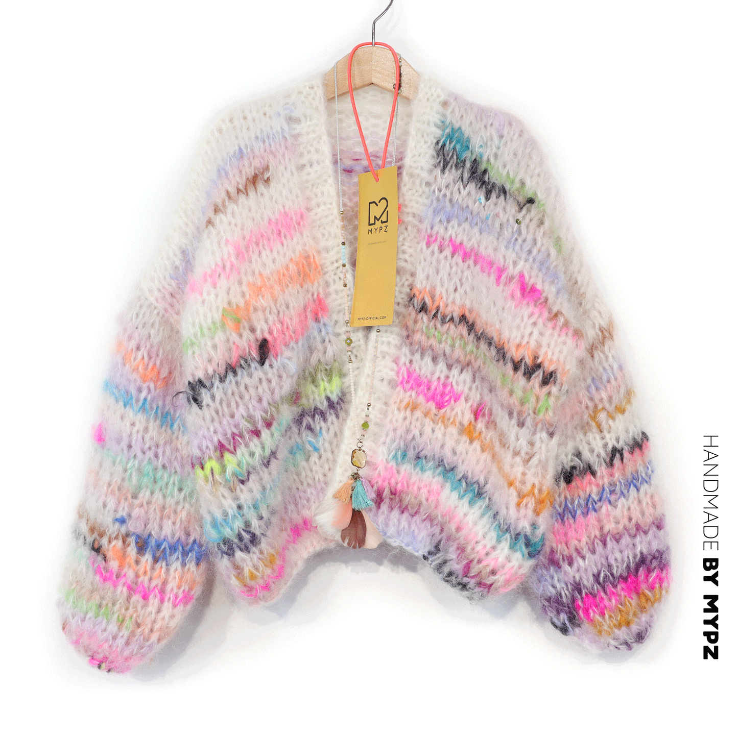 Knit pattern – MYPZ Chunky Mohair Cardigan Scrap Yarn No12 (ENG-NL-DE)