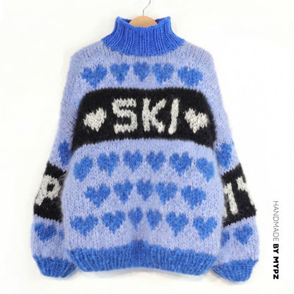 Strickset – MYPZ Chunky Mohair Pullover Alpine Blue No.9 (ENG-NL-DE)