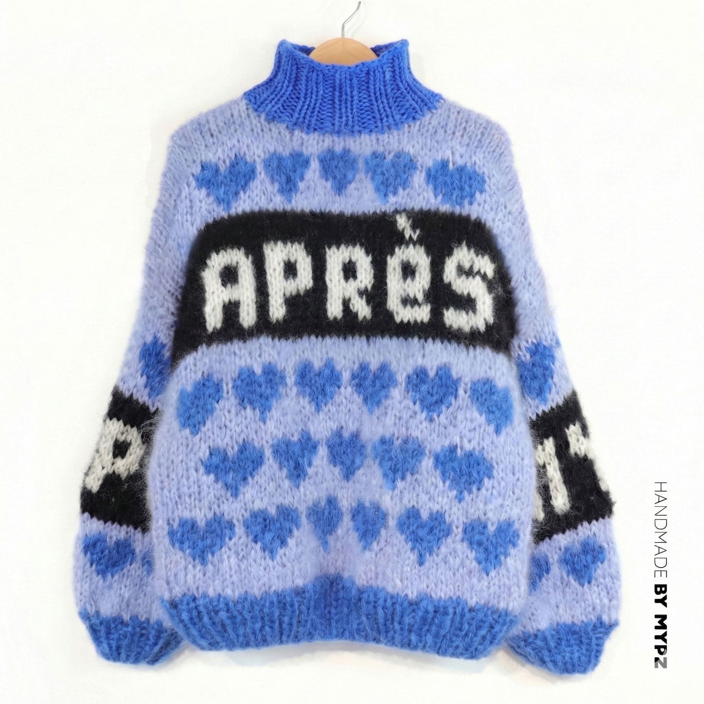 Strickset – MYPZ Chunky Mohair Pullover Alpine Blue No.9 (ENG-NL-DE)