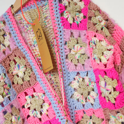 Häkelanleitung - Flowergranny-Cardigan Fusion für Kinder (ENG-NL)