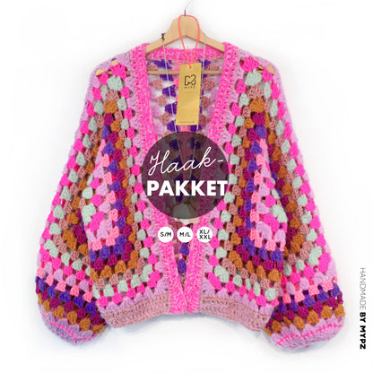 Häkelset - MYPZ Hexagon Cardigan Violet Pop (ENG-NL-DE)