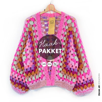 Häkelset - MYPZ Hexagon Cardigan Pink Mojito (ENG-NL-DE)