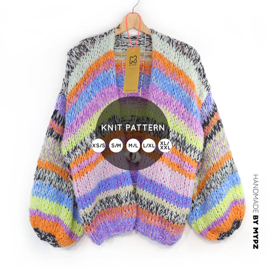 Strickanleitung – MYPZ Chunky Alpaca Cardigan Fluffy No.12 (ENG-NL-DE)