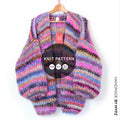 Strickanleitung – MYPZ basic chunky mohair cardigan Flirty Red  (ENG-NL-DE)