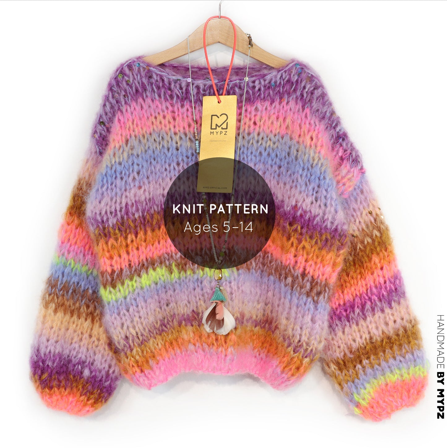 Strickanleitung – MYPZ Chunky Mohair Pullover Fairy Fluff No12 (ENG-NL-DE)