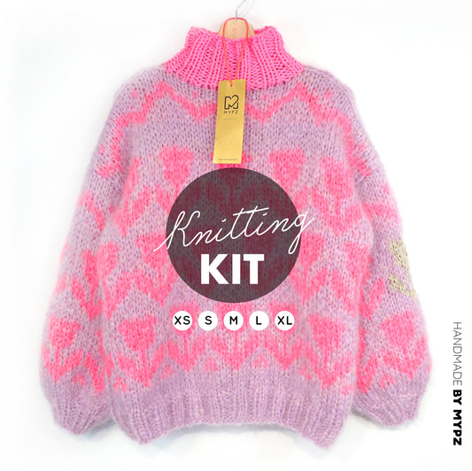 Strickset – MYPZ Chunky Mohair Pullover Coral Tulips No.9 (ENG-NL-DE)