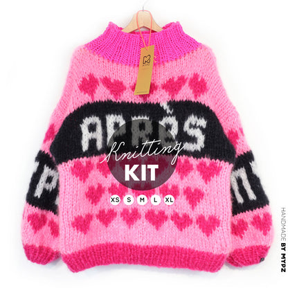 Knitting Kit – MYPZ Chunky Mohair Ski Love Pullover Pink No.9 (ENG-NL-DE)