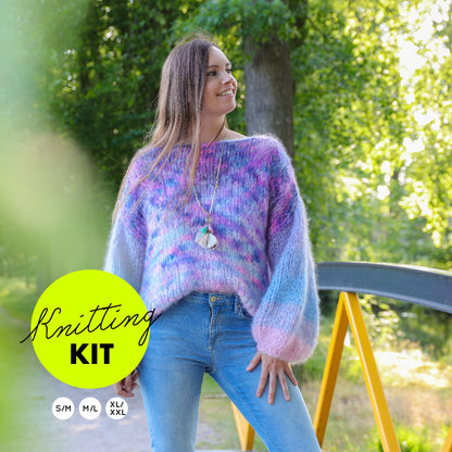Strickset – MYPZ Basic Chunky Pullover Heliotrope No15 (ENG-NL-DE-FR-ES)