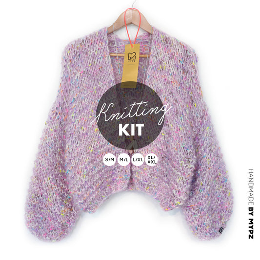 Strickset – MYPZ Chunky Mohair-Merino Cardigan Confetti Nights No.15 (ENG-NL-DE)