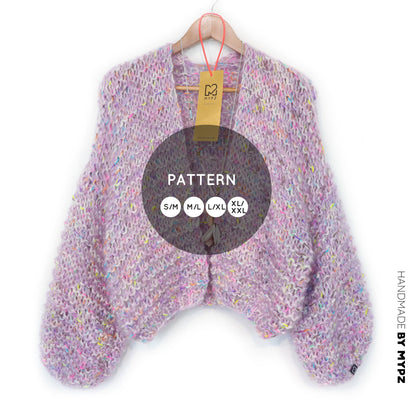 Strickanleitung – MYPZ Short Chunky Mohair-Merino Cardigan Confetti Nights No.15 (ENG-NL-DE)
